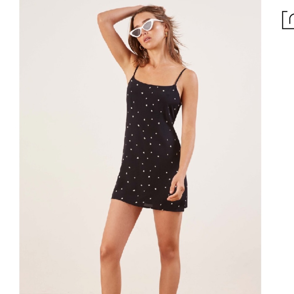 Reformation Lindsay 2 Satellite Star Slip Dress